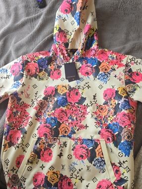 Louis Vuitton Floral Monogram Jacket in Cream with Pink, Blue & Yellow Accents